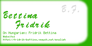 bettina fridrik business card